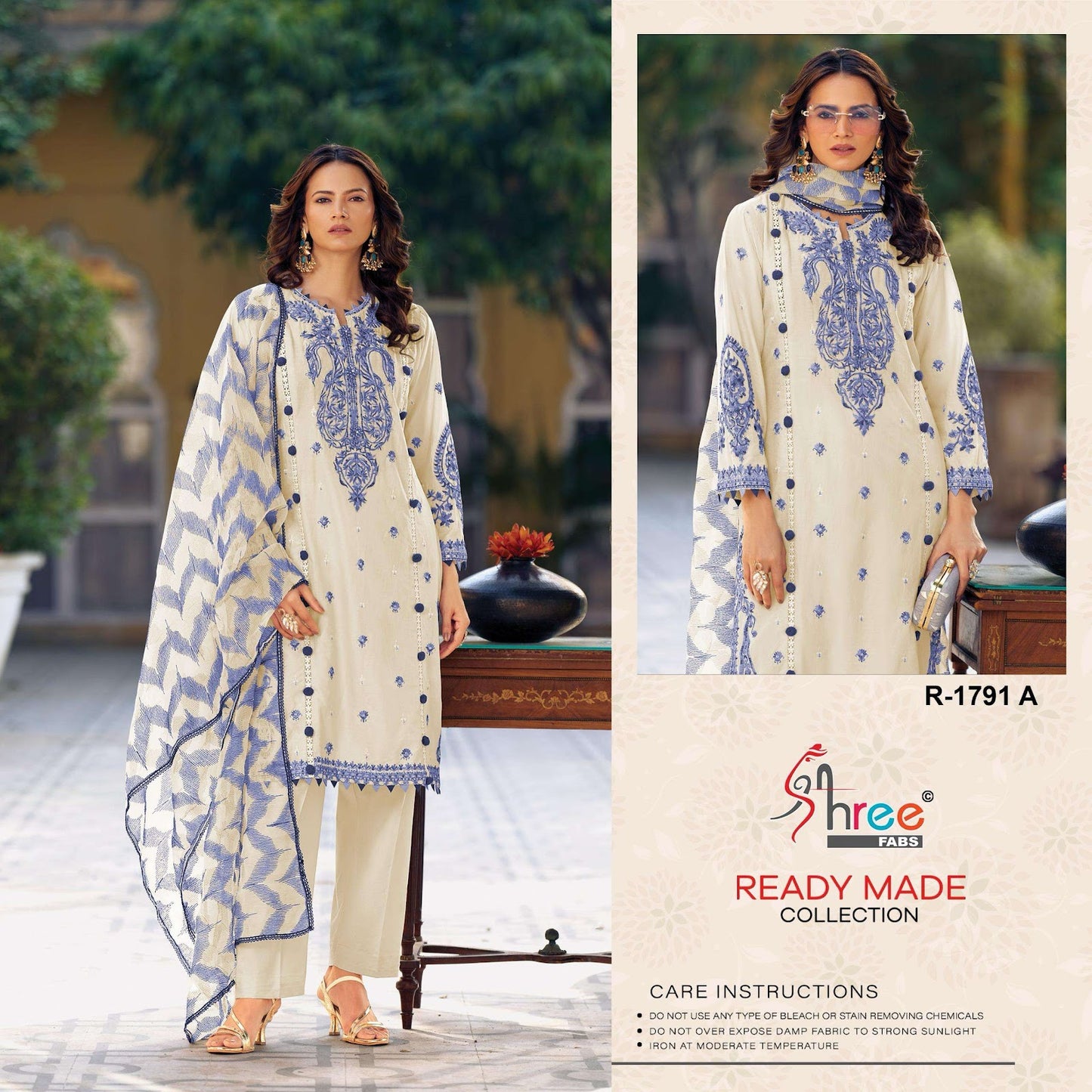 R 1791 Shree Fabs Cotton Lawn Pakistani Readymade Suits Wholesaler