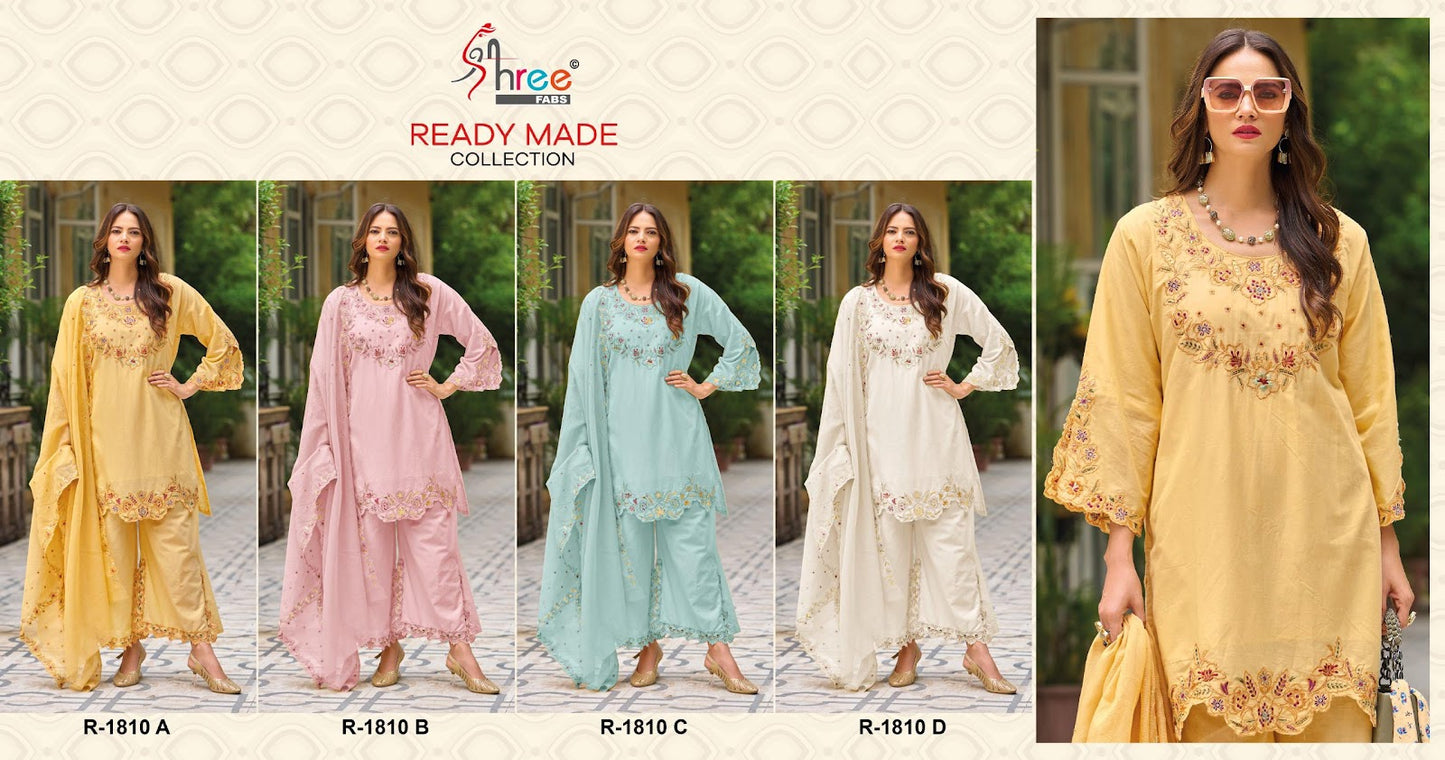R 1810 Shree Fabs Cambric Cotton Pakistani Readymade Suits Supplier India