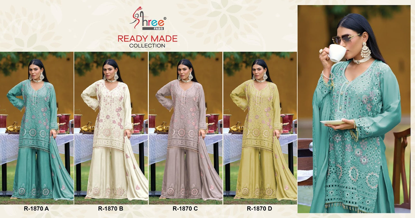 R 1870 Shree Fabs Airtex Pakistani Readymade Suits Wholesaler Gujarat