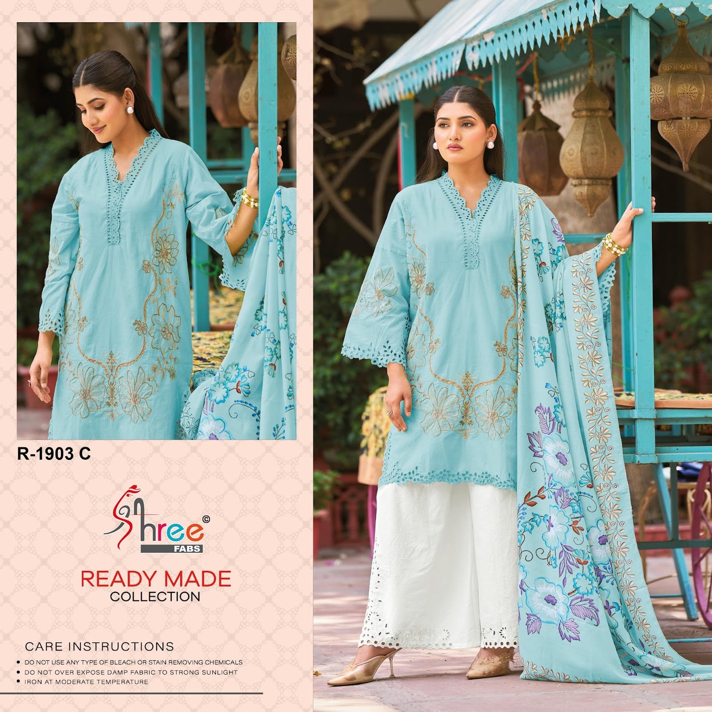 R 1903 Shree Fabs Cotton Lawn Pakistani Readymade Suits Supplier Ahmedabad
