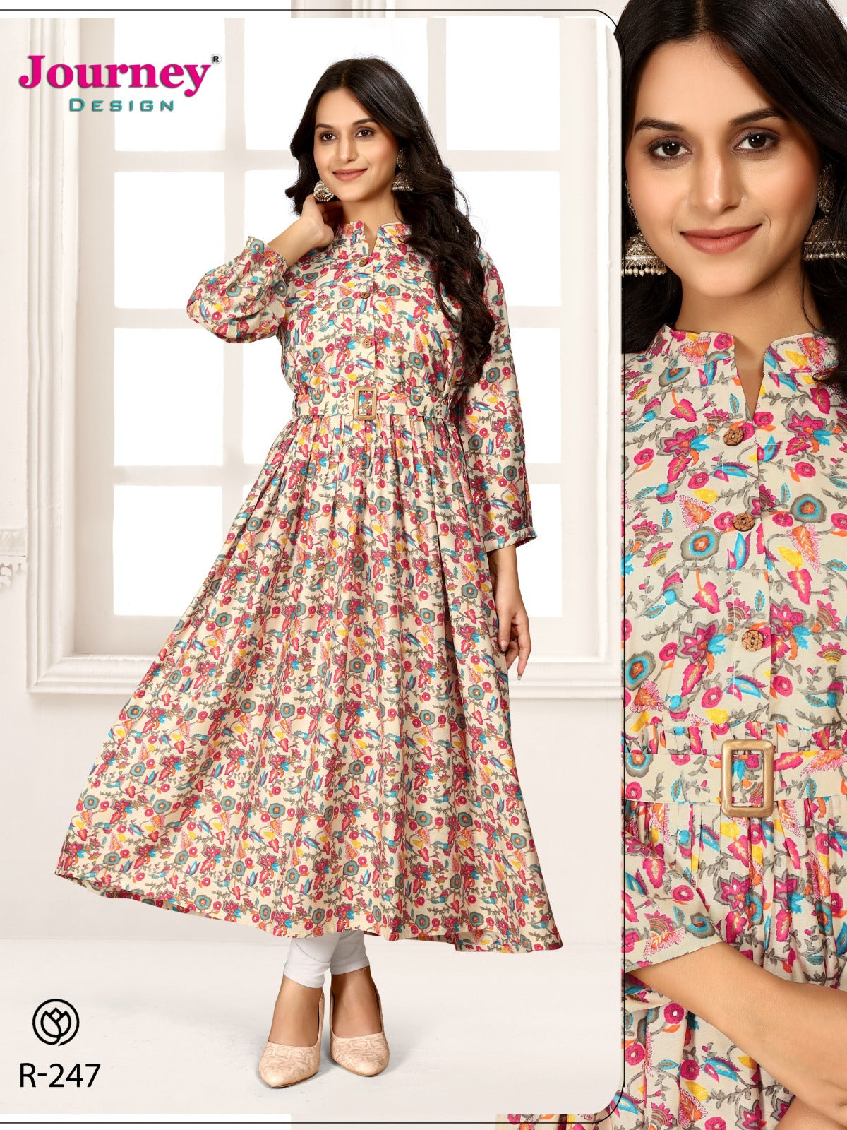 R 247-248 Journey Design Modal Anarkali Kurtis Exporter India