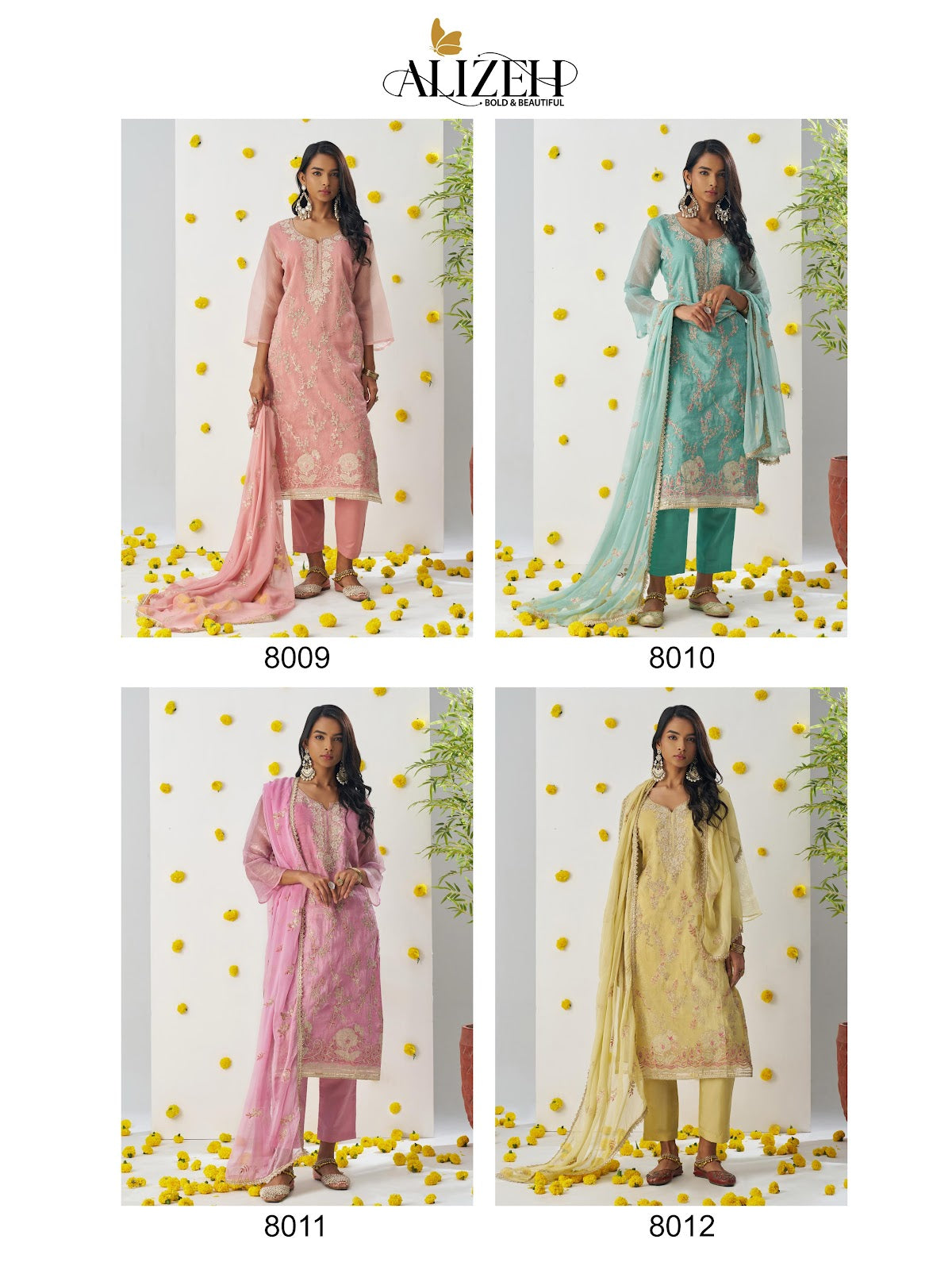 Raag 8009-8012 Alizeh Crush Readymade Pant Style Suits Supplier Ahmedabad
