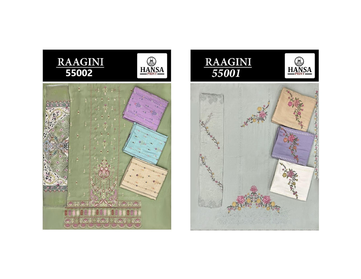 Raagini Hansa Prints Muslin Salwar Suits Exporter
