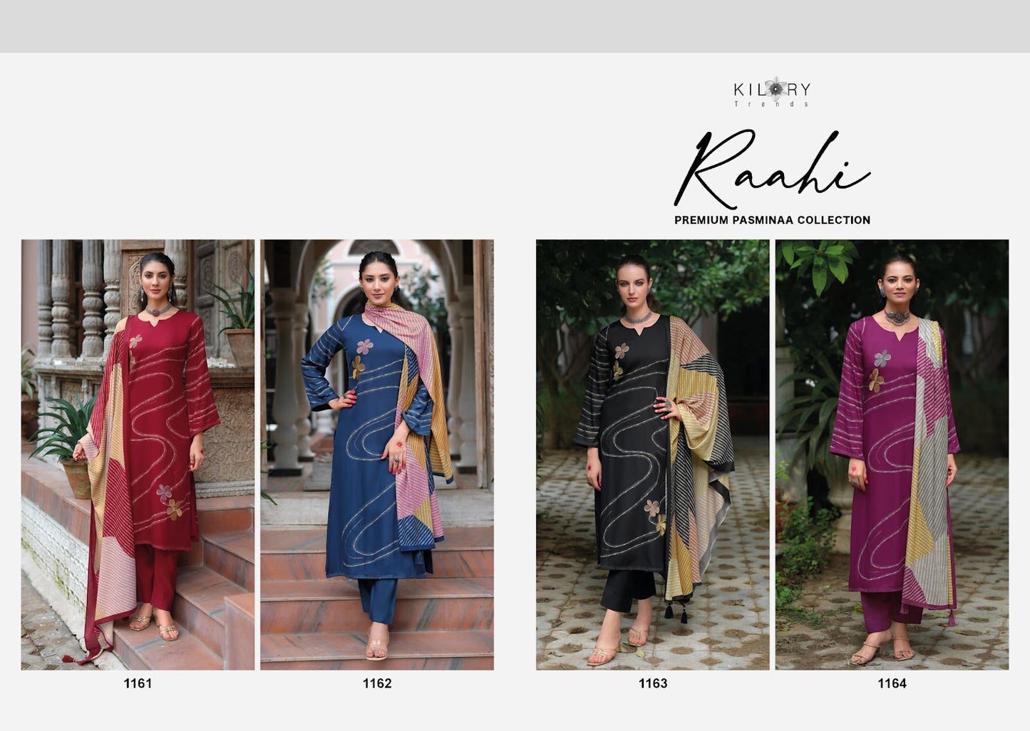 Raahi Kilory Viscose Pashmina Suits Supplier India