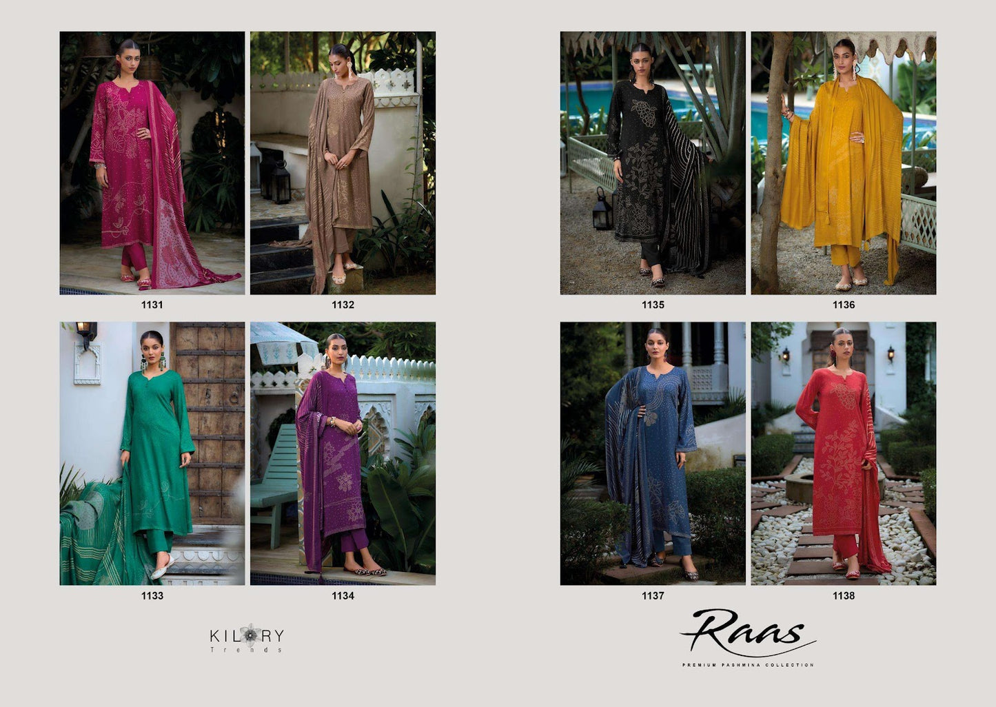 Raas Kilory Pure Viscose Pashmina Suits Exporter India