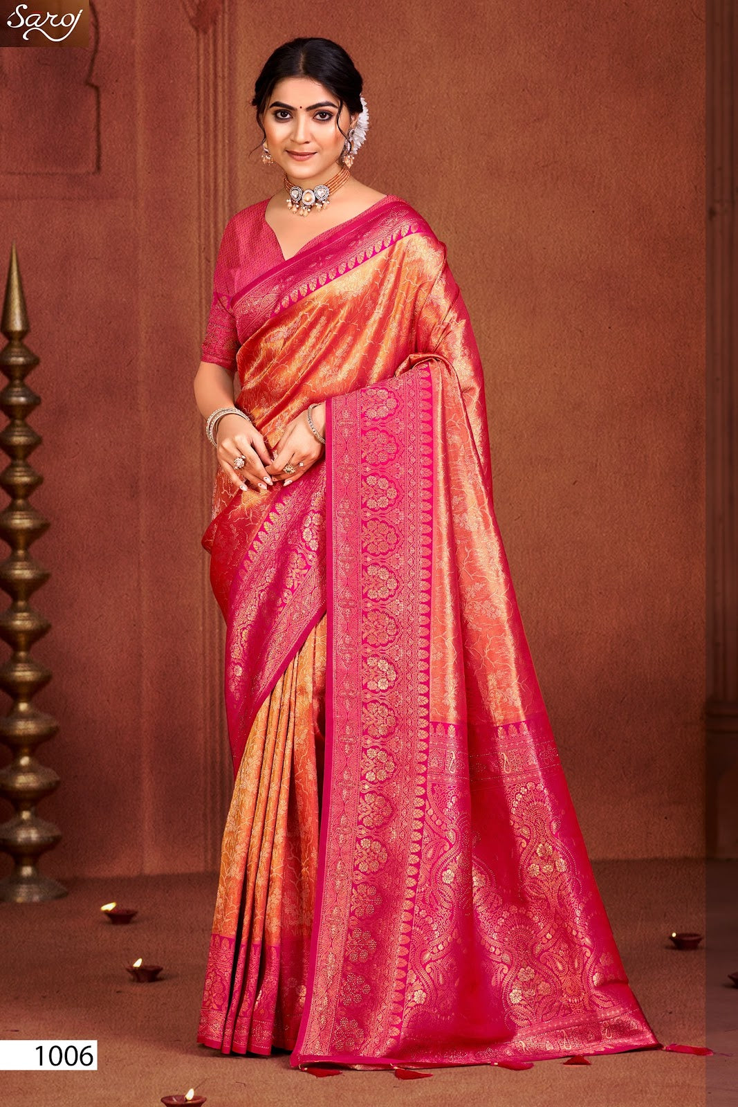 Radha Saroski Vol 6 Saroj Kanjivaram Sarees Wholesale Rate