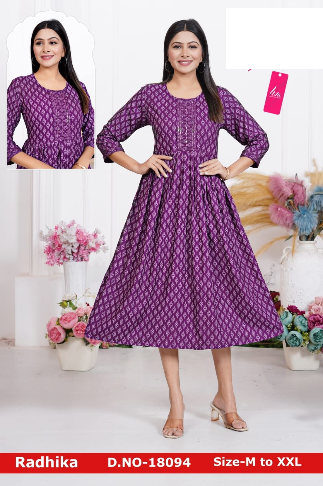 Radhika Liva Jnx Rayon Anarkali Kurtis Supplier Ahmedabad