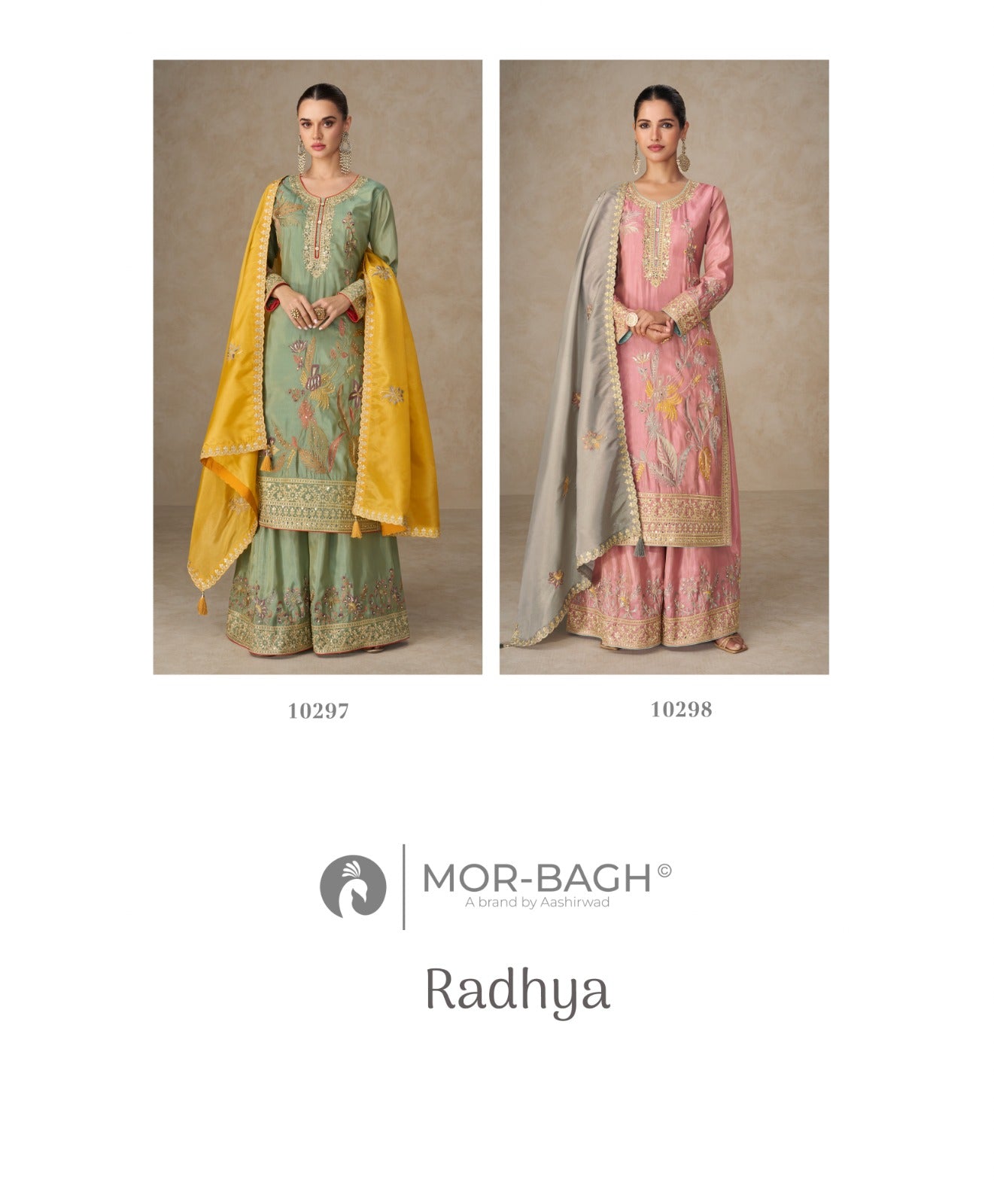 Radhya Aashirwad Mor Bagh Simar Readymade Plazzo Style Suits Exporter Gujarat