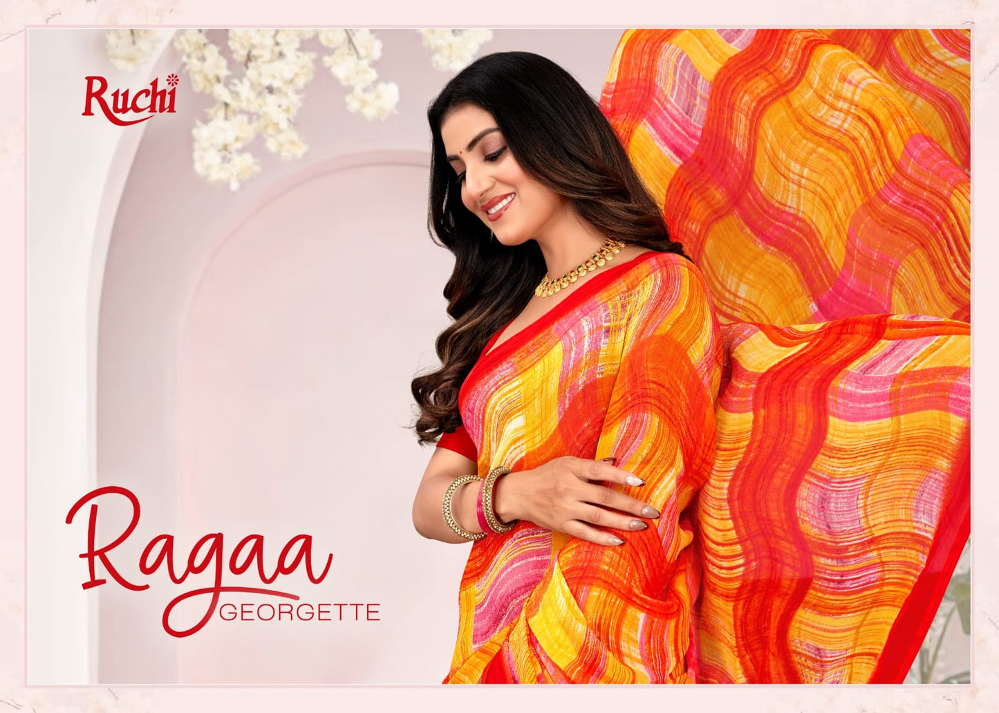 Ragaa Georgette 18 Ruchi Sarees Manufacturer India