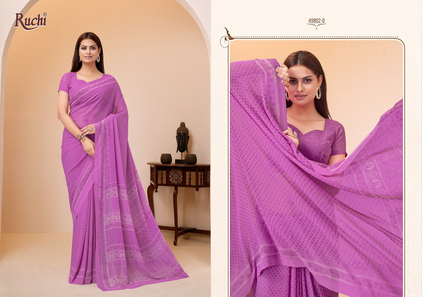 Ragaa Georgette 20 Ruchi Sarees Supplier Ahmedabad