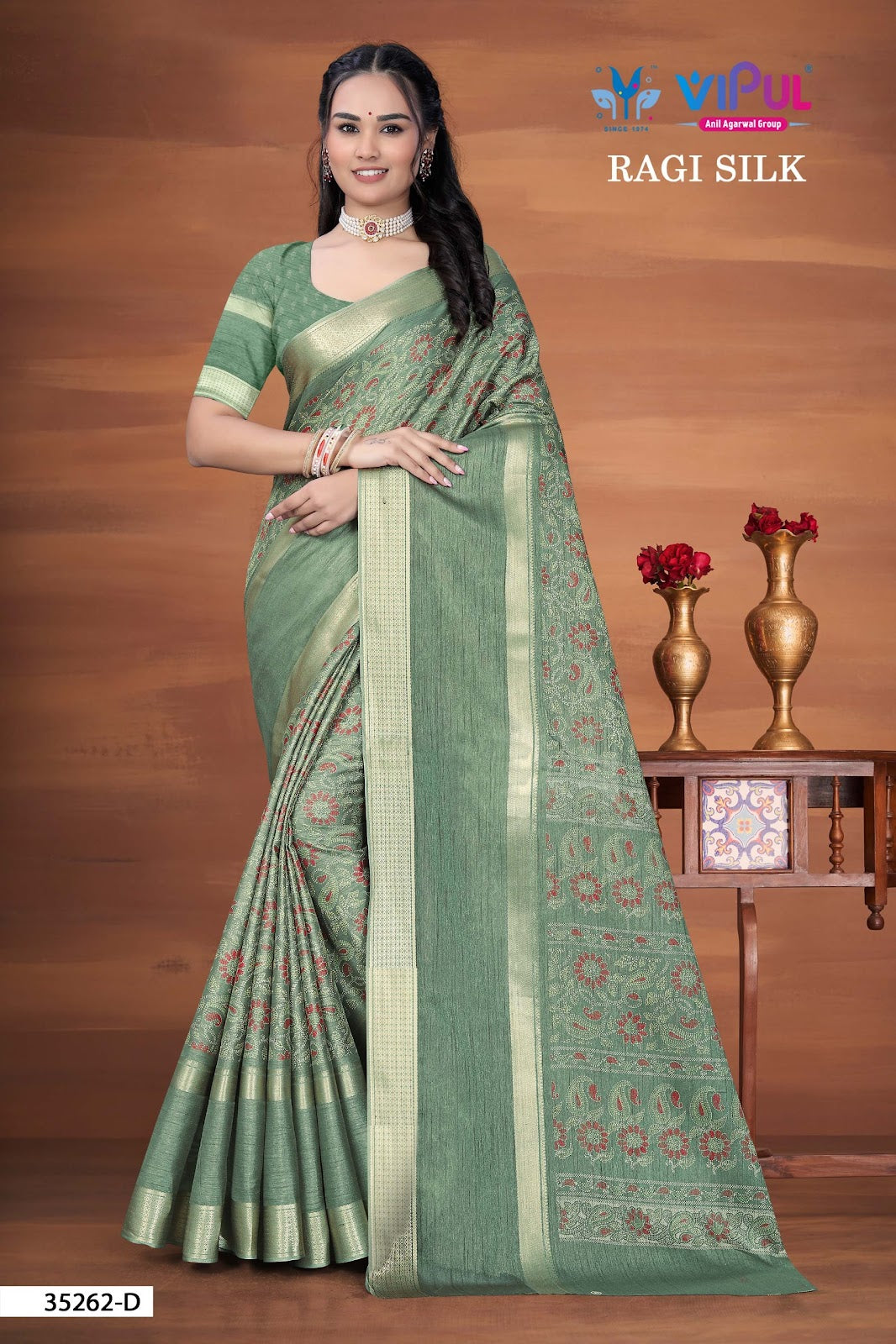 Ragi Silk Vipul Sarees Manufacturer Ahmedabad
