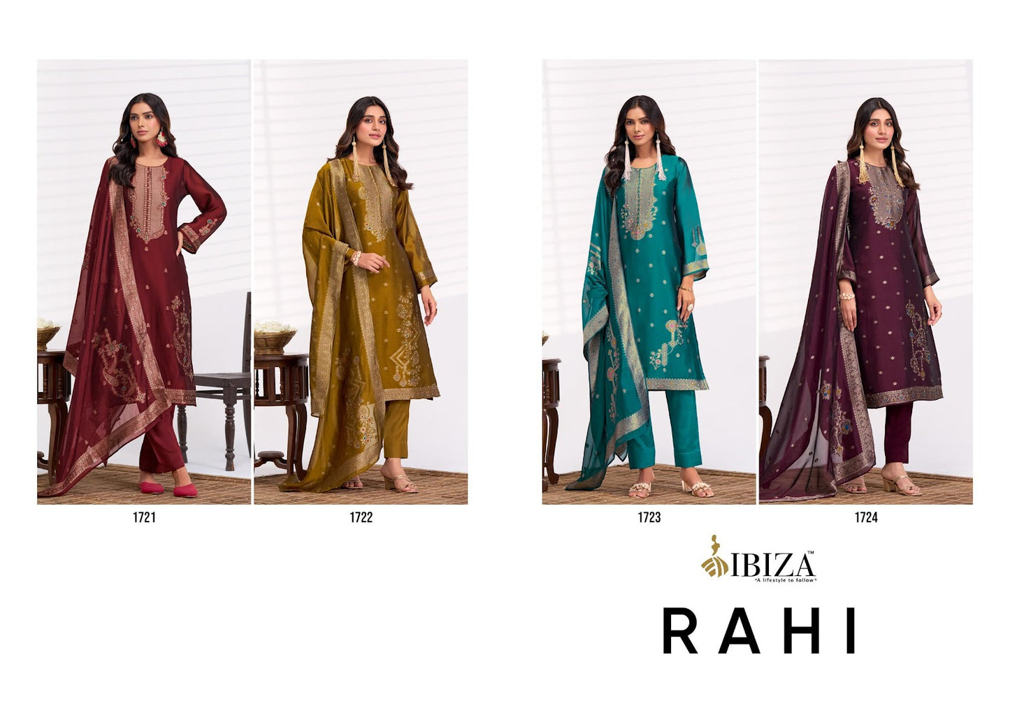 Rahi Ibiza Banglori Silk Pant Style Suits Wholesaler India