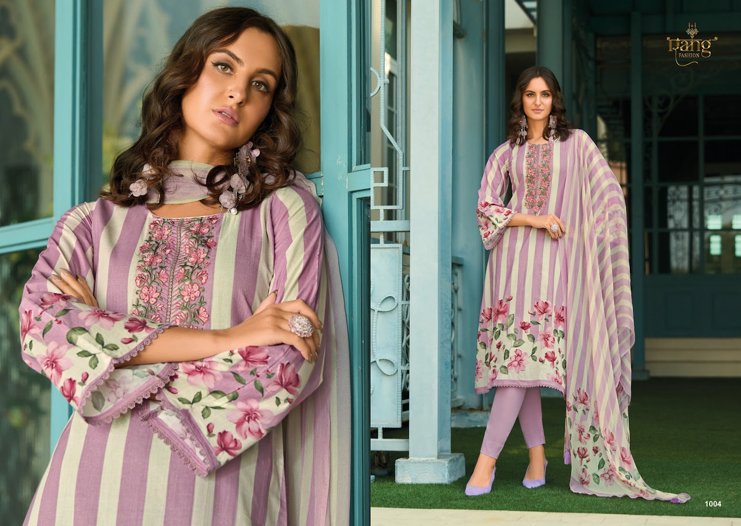 Rahi Rang Fashion Swiss Lawn Pant Style Suits Supplier Gujarat