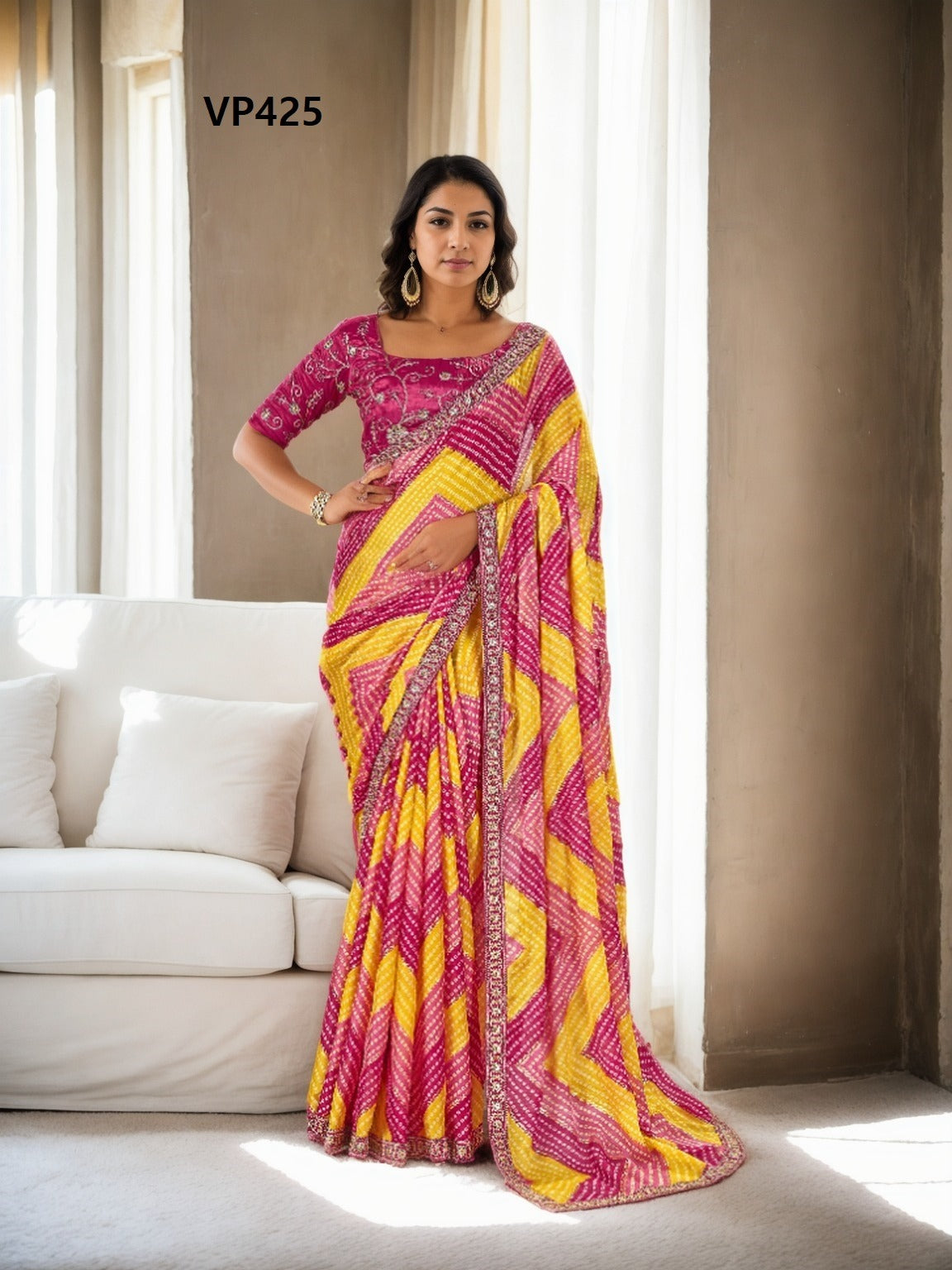 Rahi Vp423 To Vp425 Fashion Berry Crepe Sarees Wholesale Rate