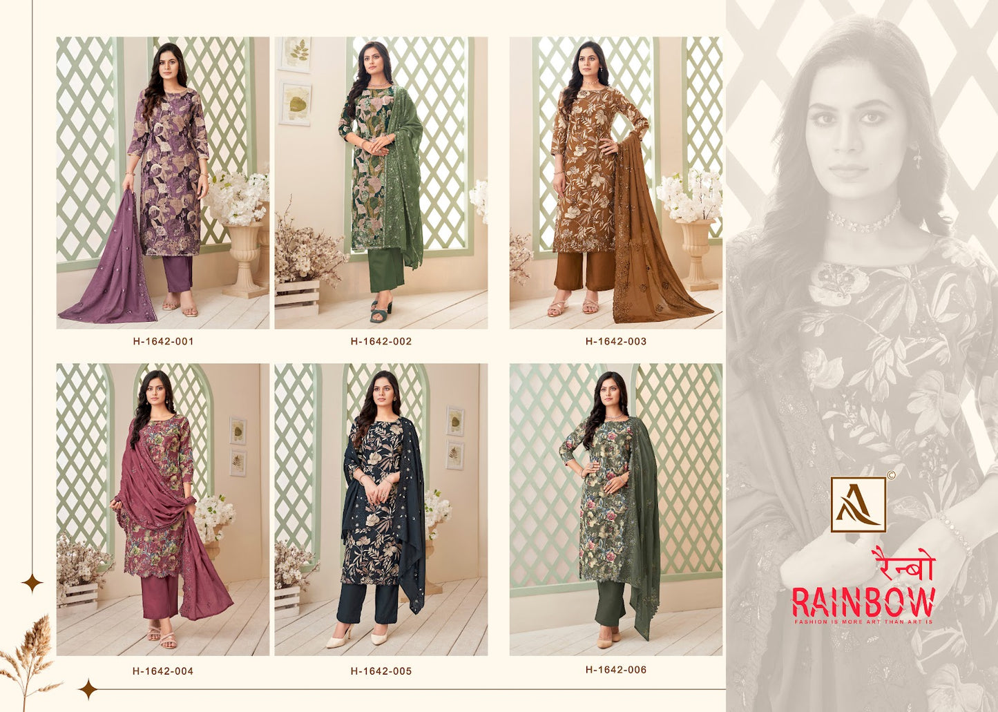 Rainbow Alok Cambric Cotton Karachi Salwar Suits Wholesale Price