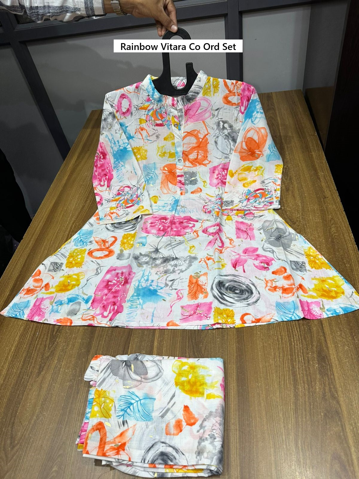 Rainbow Vitara Cotton Slub Co Ord Set Supplier Ahmedabad