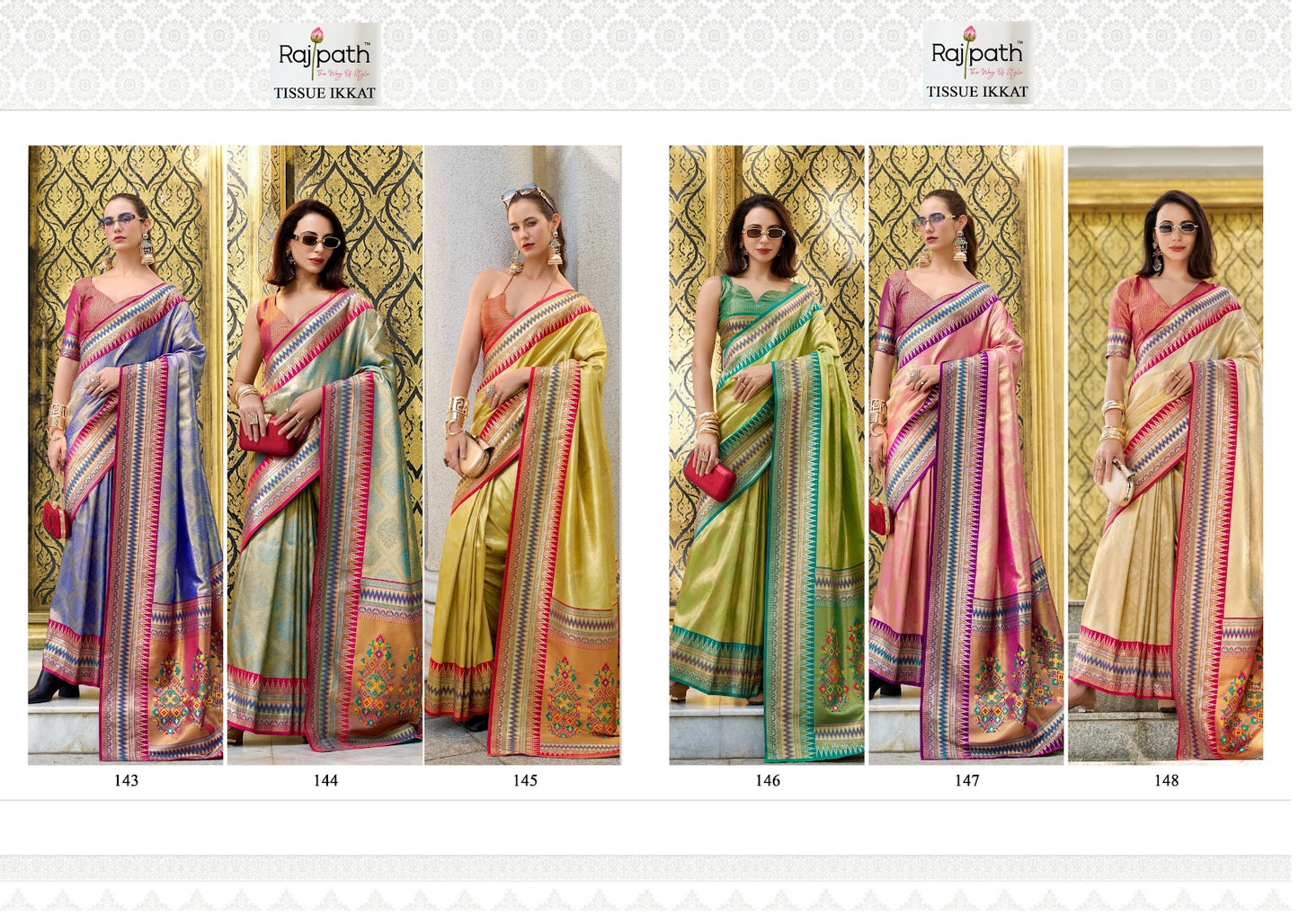 Rajmata 143-148 Rajpath Tissue Silk Sarees Wholesale Price
