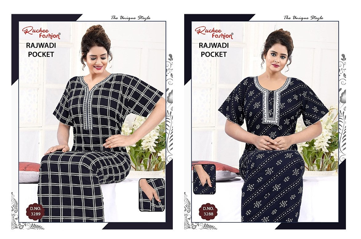 Rajwadi 060625 Ruchee Fashion Night Gowns Supplier India