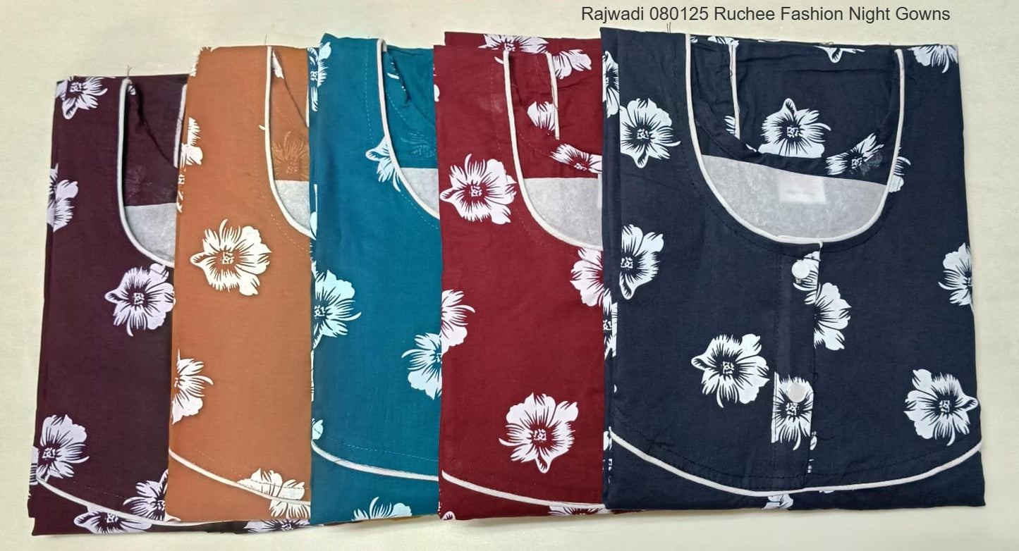 Rajwadi 080125 Ruchee Fashion Night Gowns Wholesale Price