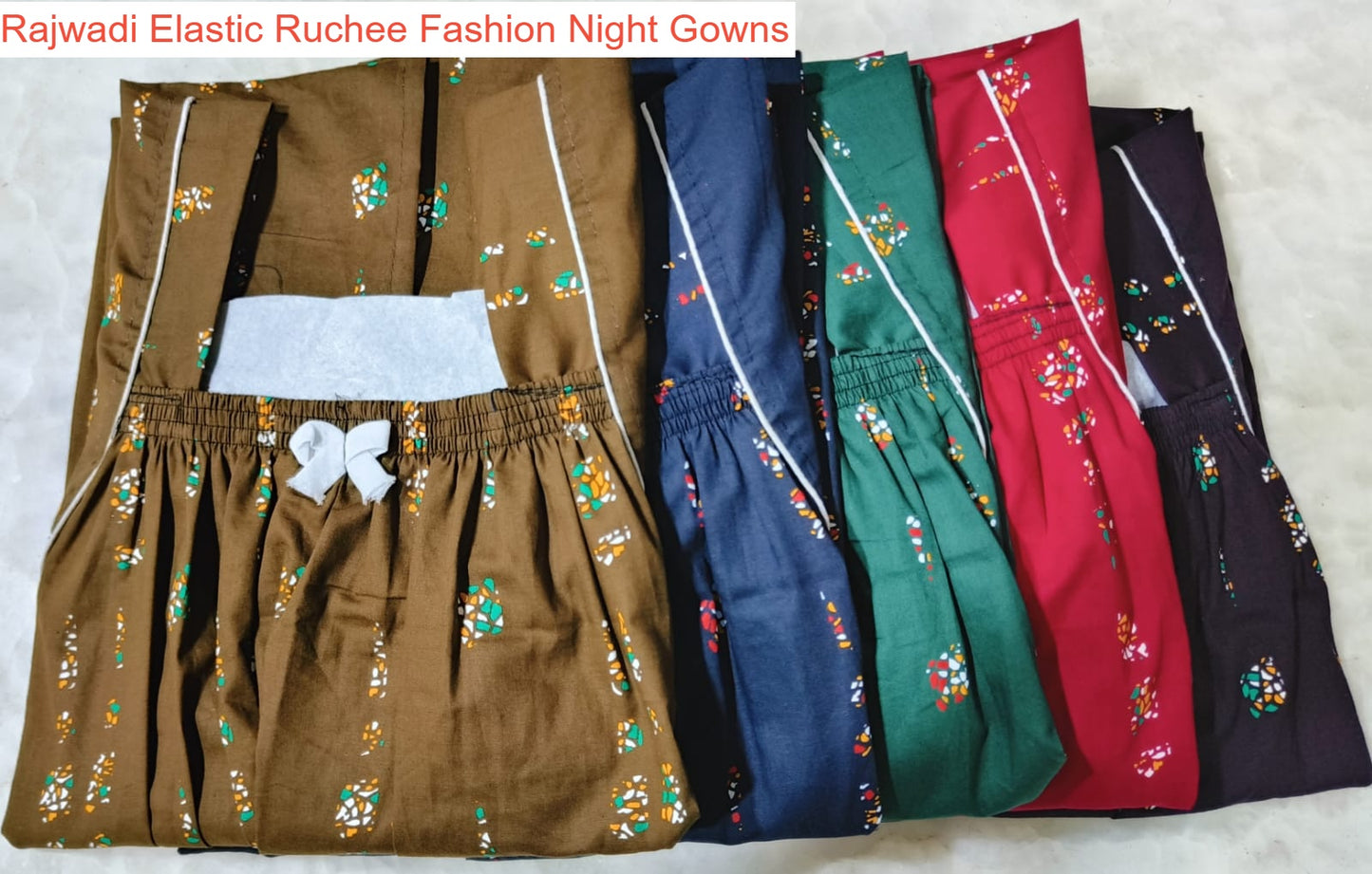 Rajwadi Elastic Ruchee Fashion Night Gowns Wholesaler