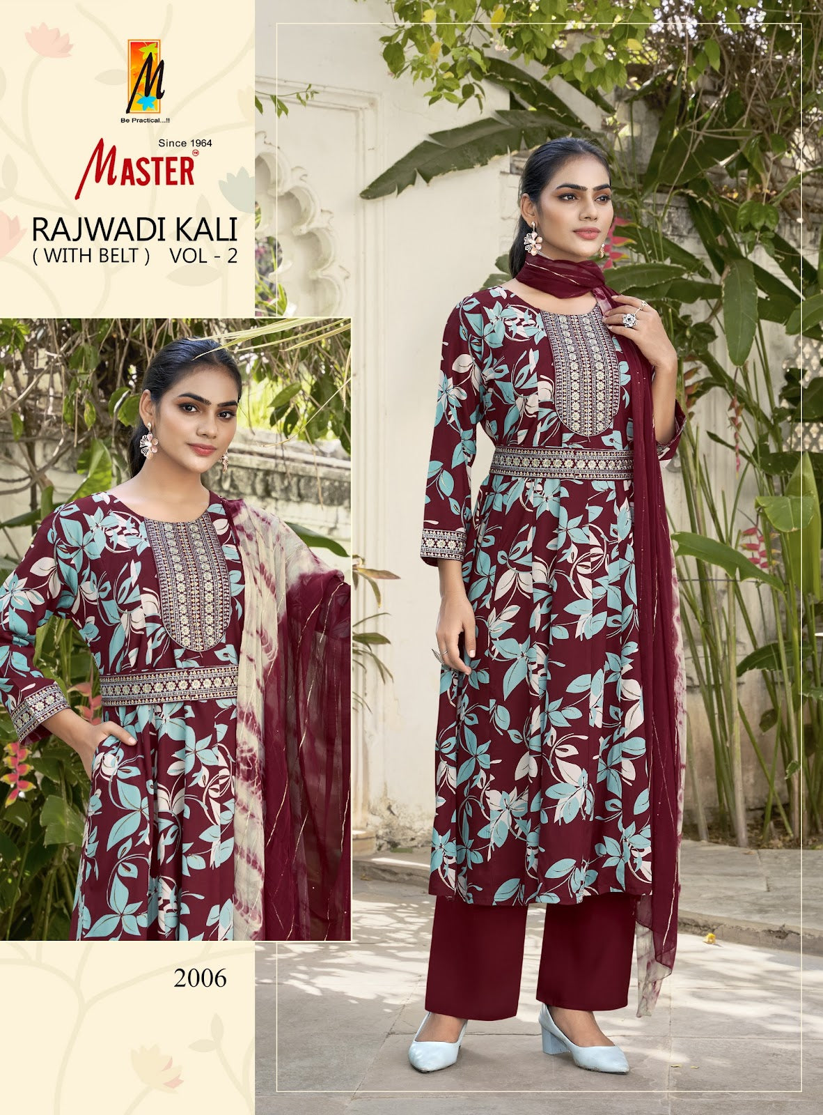 Rajwadi Kali Vol 2 Master Rayon Readymade Pant Style Suits Wholesaler India