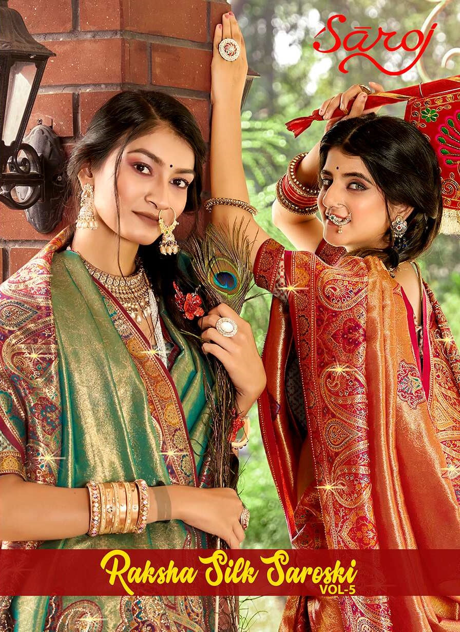 Raksha Silk Saroski Vol 5 Saroj Sarees Exporter Gujarat