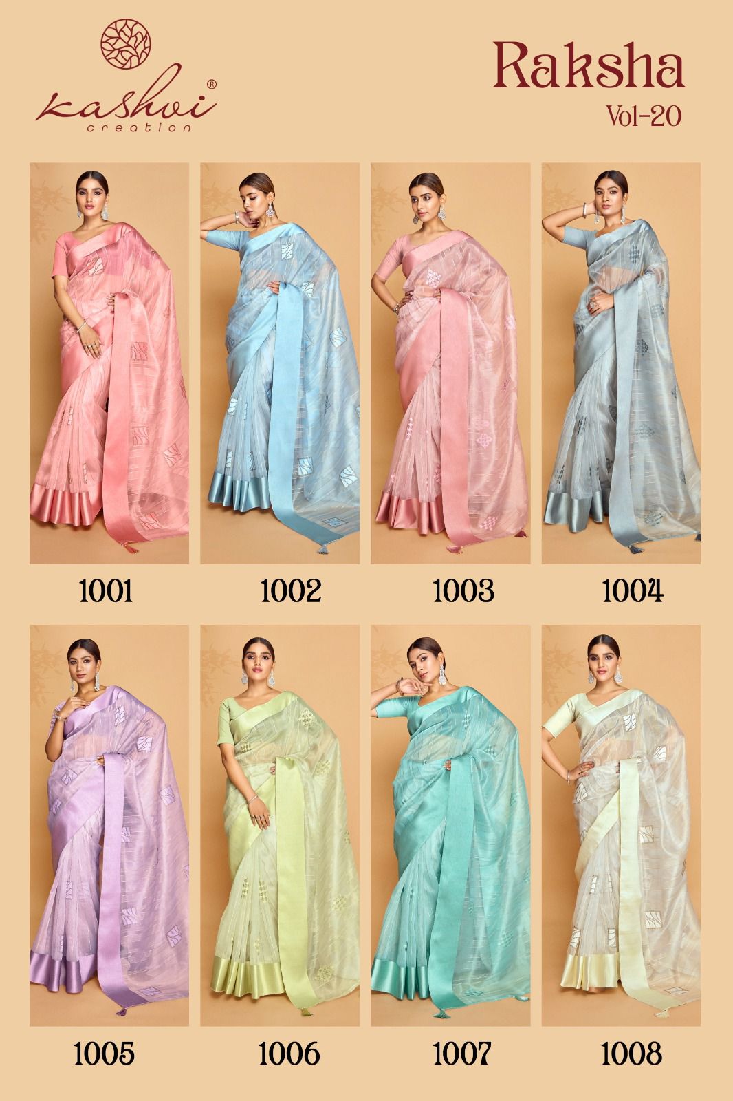 Raksha Vol 20 Kashvi Creation Organza Sarees