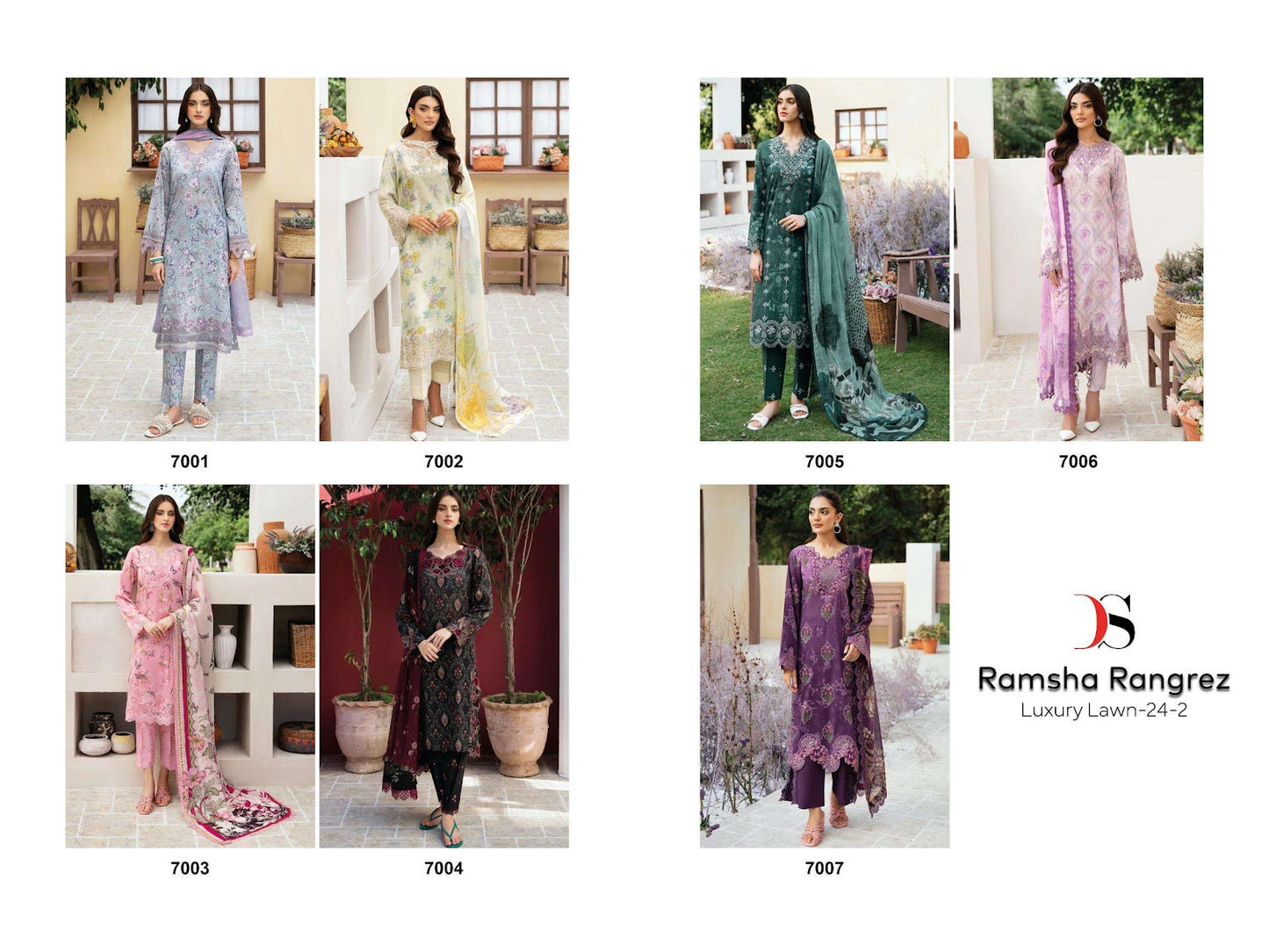 Ramsha Rangrez Luxury Lawn 24 Vol 2 Deepsy Cotton Pakistani Patch Work Suits Manufacturer