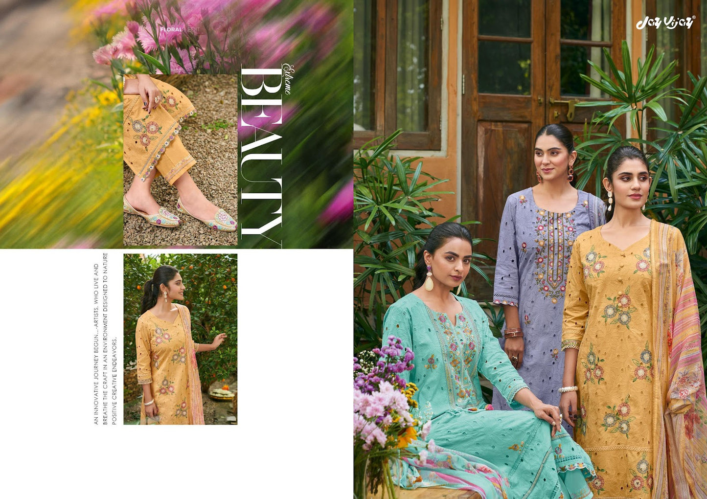 Rang Baari Jay Vijay Cotton Pant Style Suits Exporter Ahmedabad