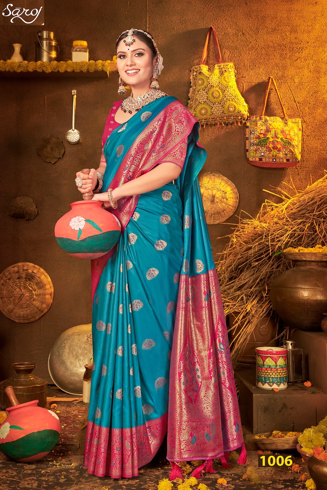 Rang Kesari Silk Vol 1 Saroj Sarees Wholesaler