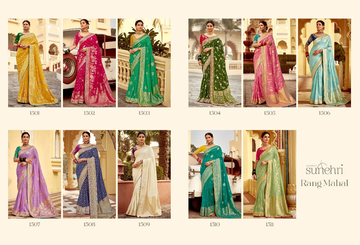 Rang Mahal 1501-1511 Sunehri Sarees Manufacturer Gujarat