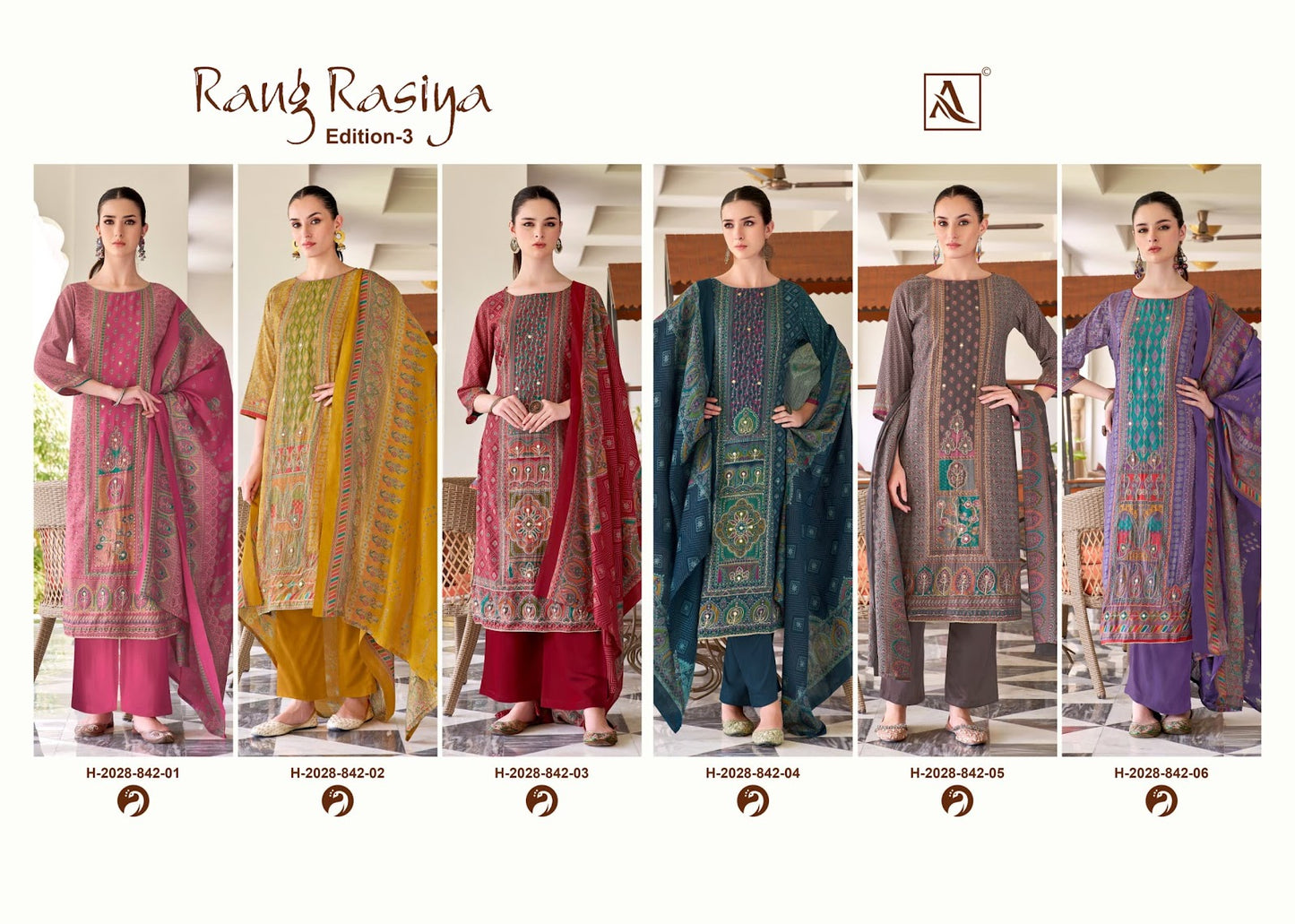 Rang Rasiya Edition 3 Alok Modal Karachi Salwar Suits Wholesale