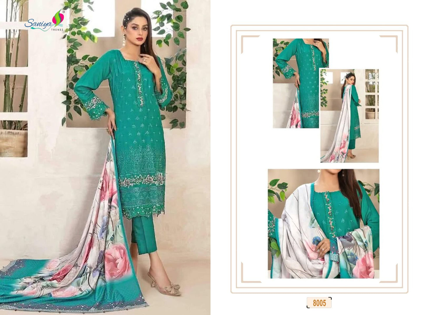 Rang Rasiya Vol 8 Nx Saniya Trendz Cotton Karachi Salwar Suits Wholesale