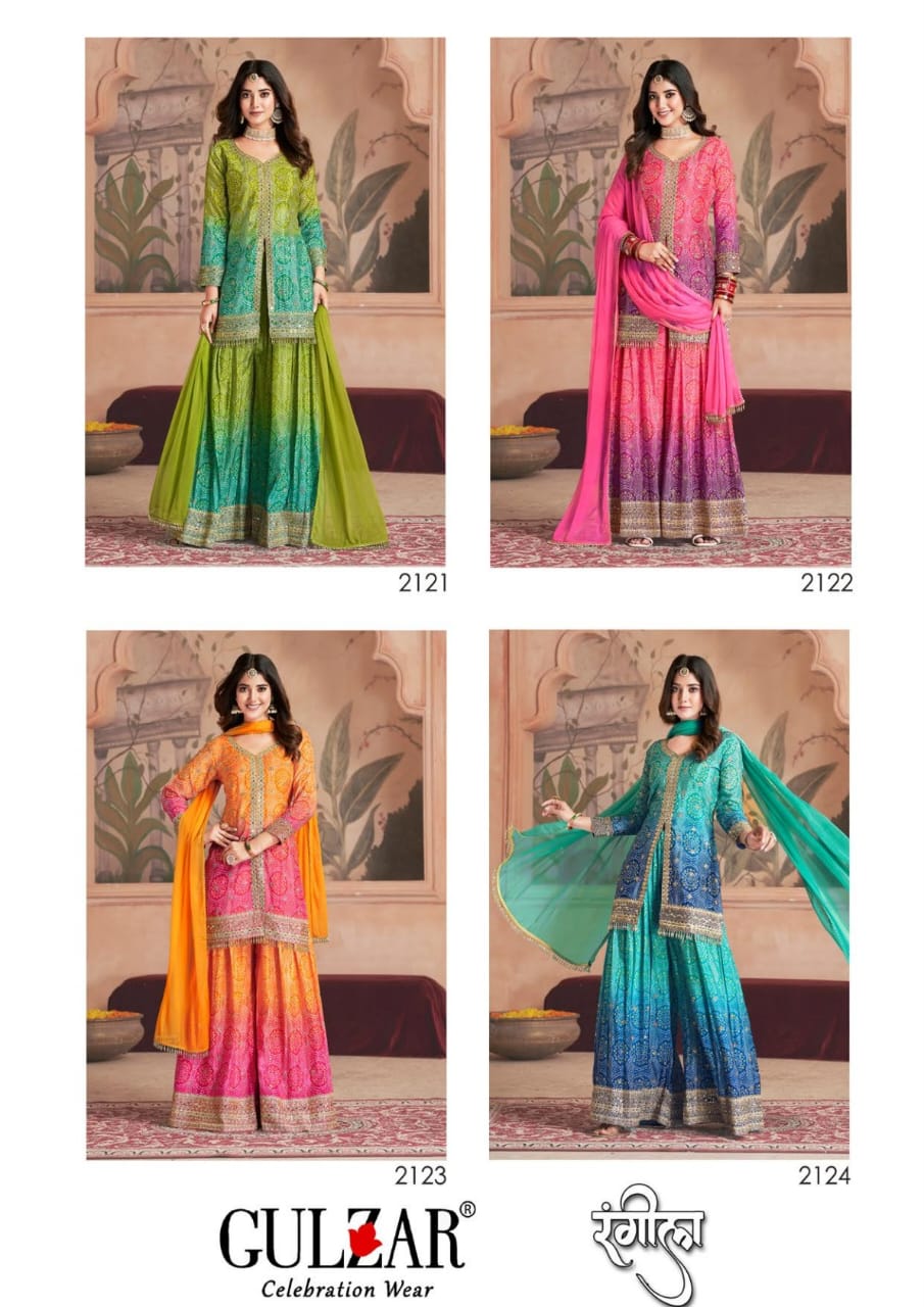 Rangeela Gulzar Chinnon Readymade Sharara Suits Supplier Ahmedabad