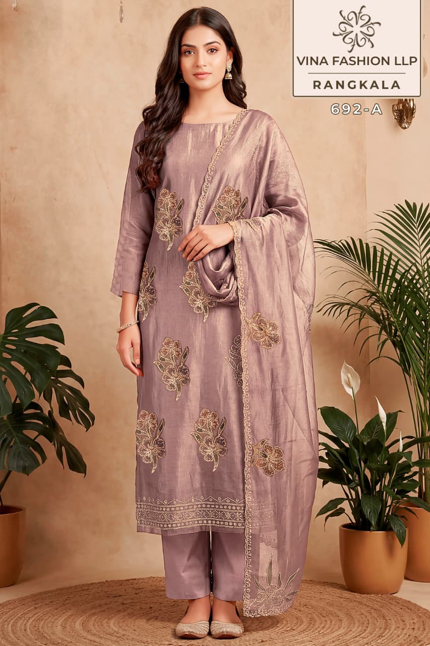 Rangkala Kuleesh Vinay Fashion Llp Salsa Silk Pant Style Suits Wholesale