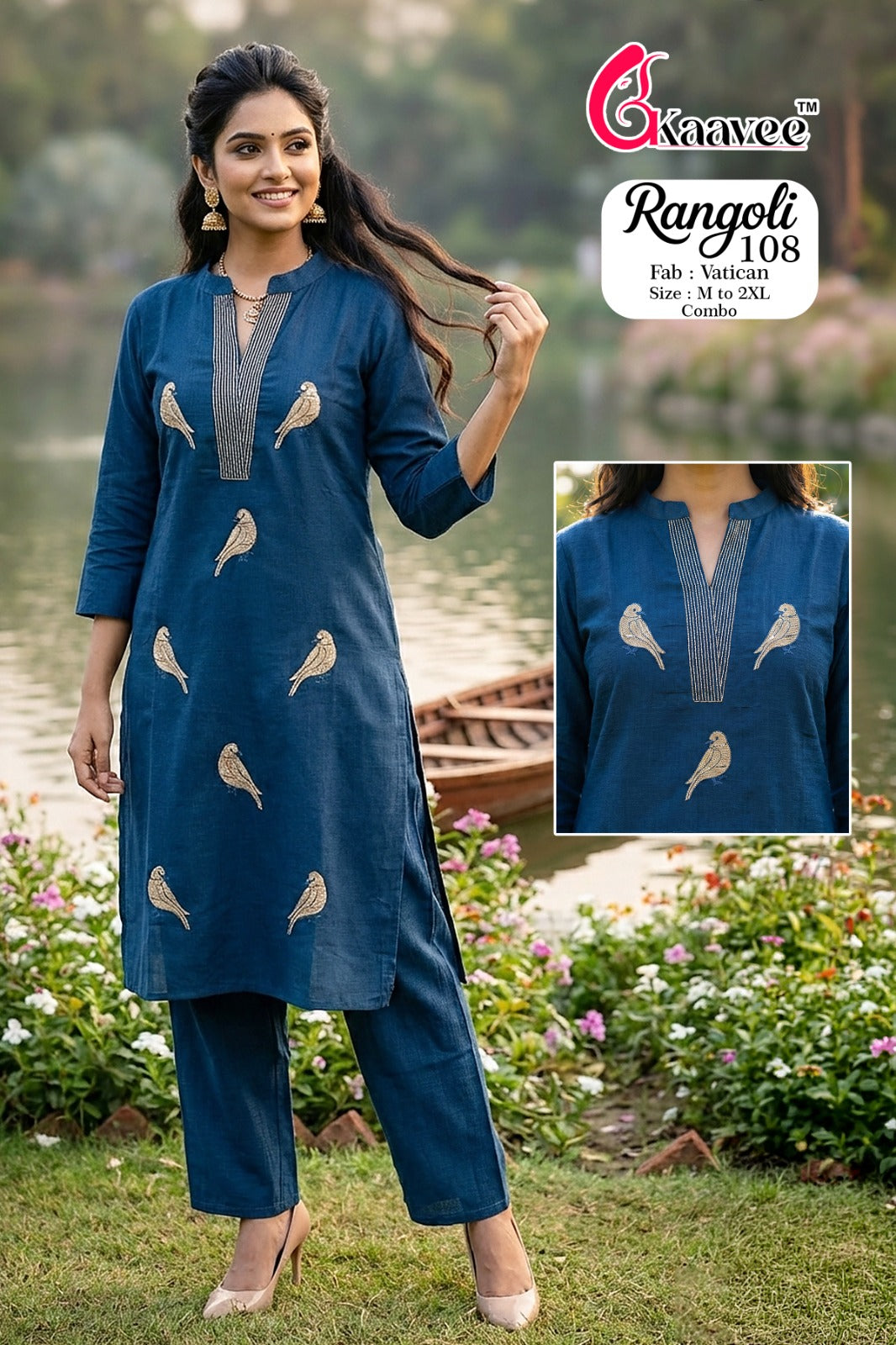 Rangoli Kaavee Vatican Kurti Pant Set Wholesale Price