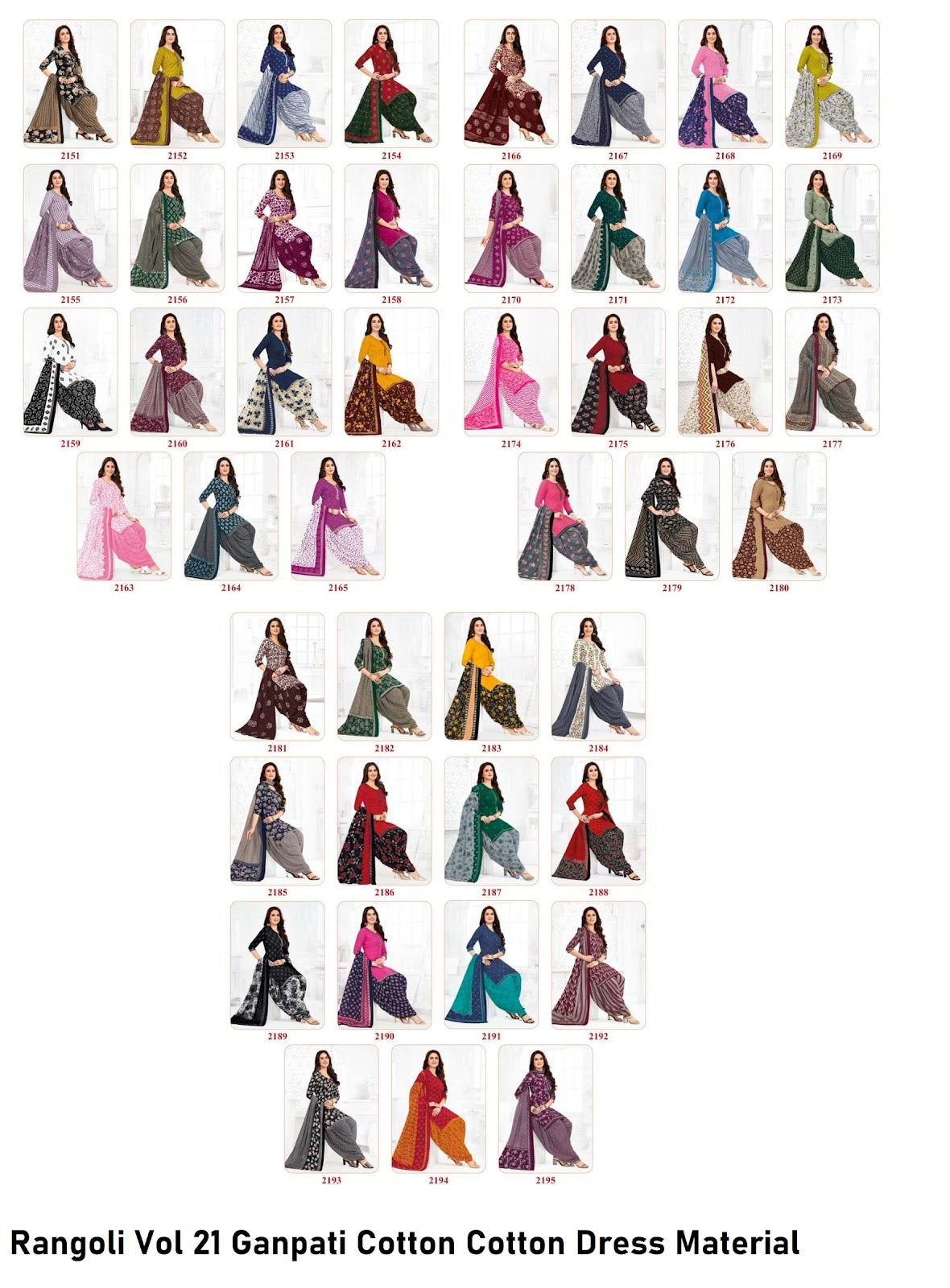Rangoli Vol 21 Ganpati Cotton Cotton Dress Material Exporter India