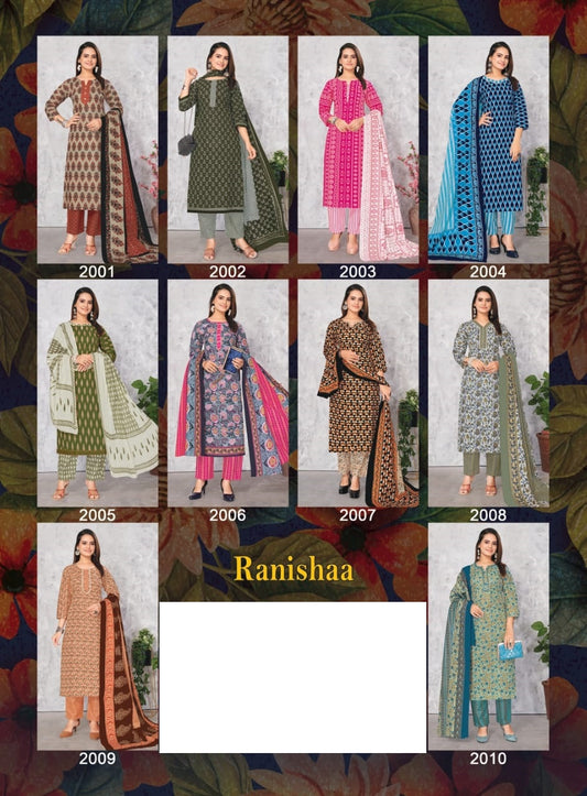 Ranishaa Vol 3 Laado Cotton Readymade Pant Style Suits