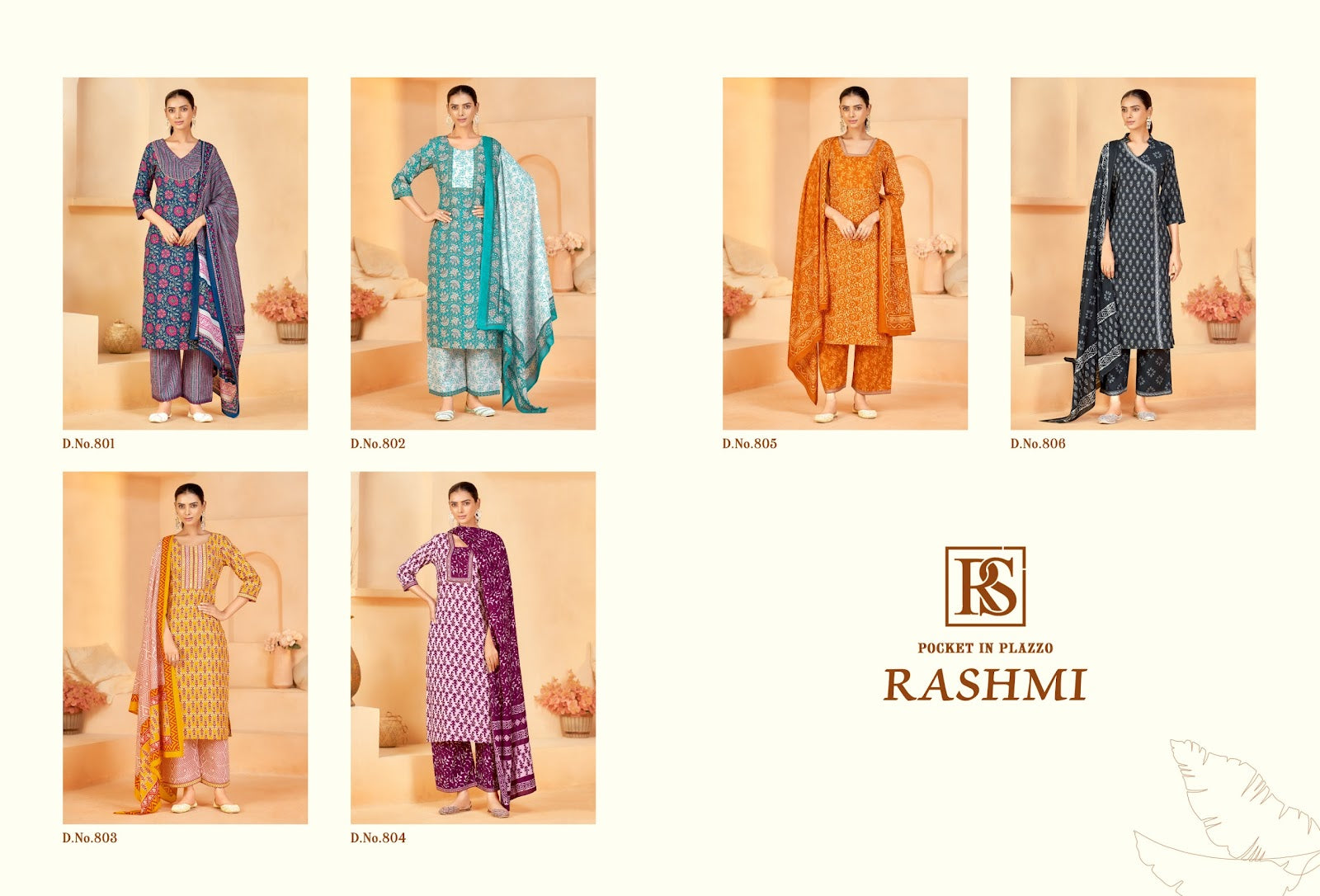 Rashmi Rangi Sangi Cotton Readymade Plazzo Style Suits Supplier India –  Kavya Style Plus