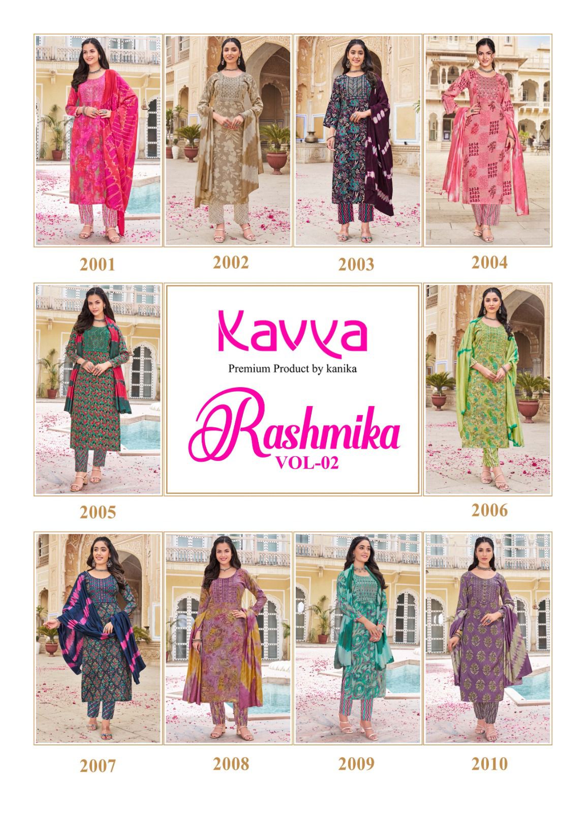 Rashmika Vol 2 Kavya Rayon Readymade Pant Style Suits Exporter Gujarat