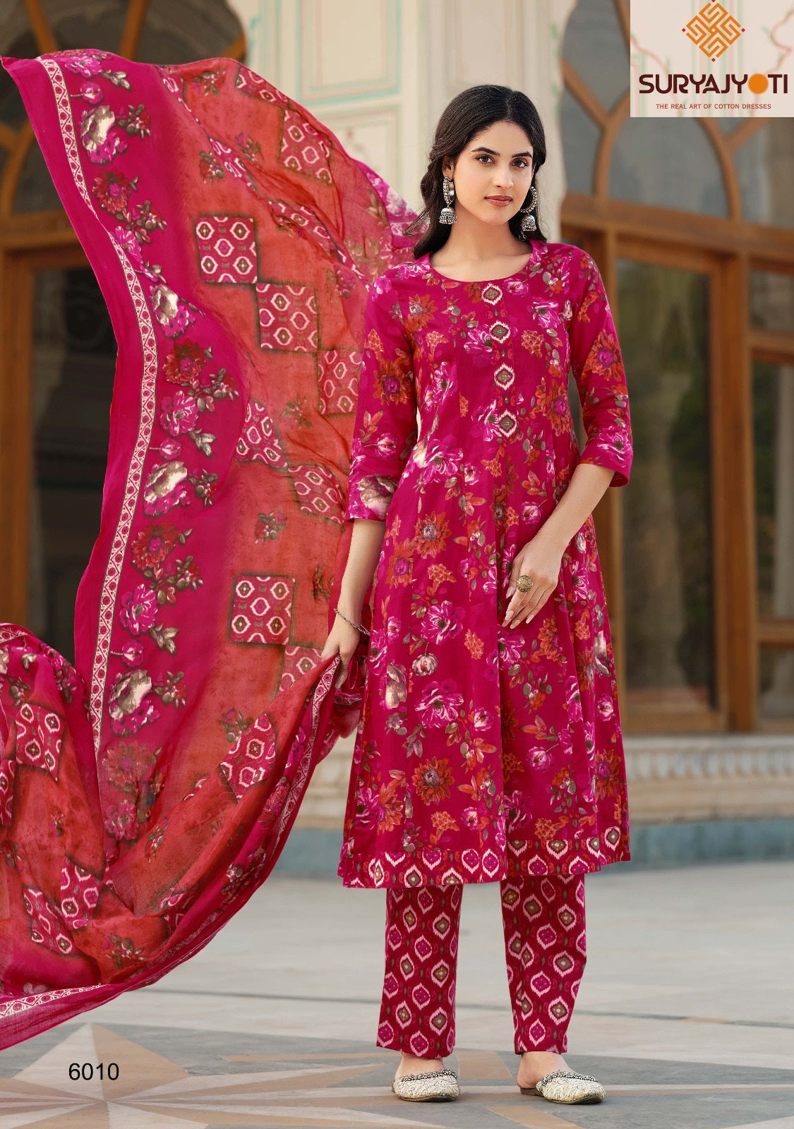 Rashmika Vol 6 Suryajyoti Cotton Readymade Anarkali Suits Wholesale Price