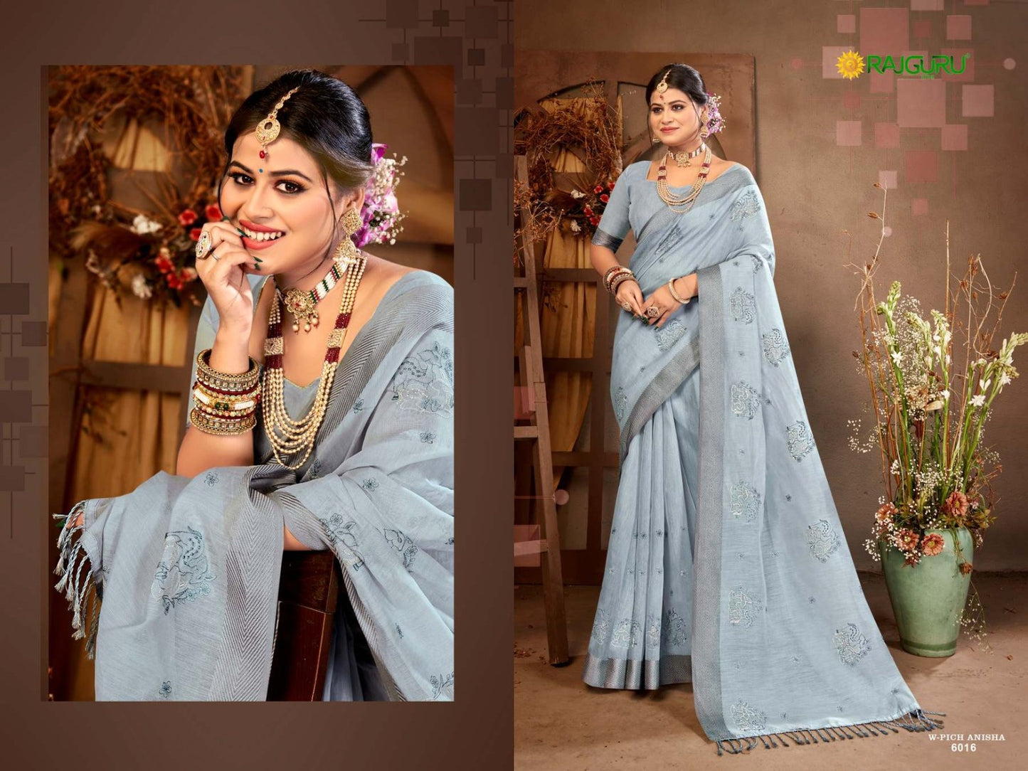Rathotsav Pich Anisha Rajguru Cotton Sarees Supplier Gujarat