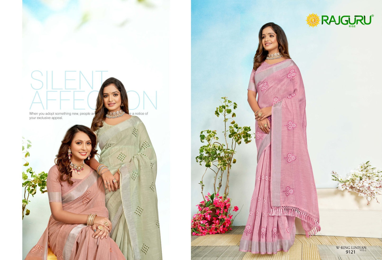 Rathotsav Ring Liniyan Rajguru Linen Sarees Exporter