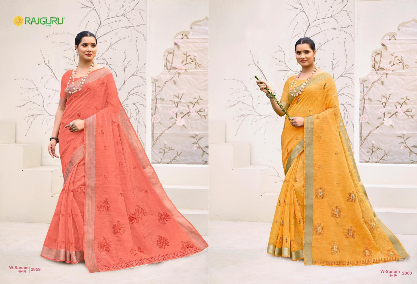 Rathotsav Sanam Vol 3 Rajguru Cotton Sarees Wholesaler