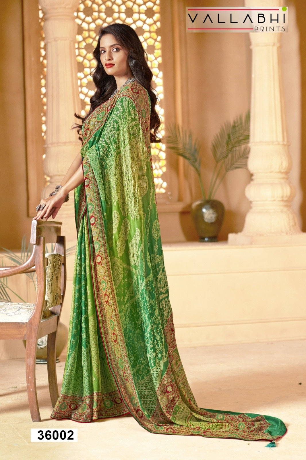 Ratnajyoti Vol 17 Vallabhi Prints Moss Sarees Wholesaler India