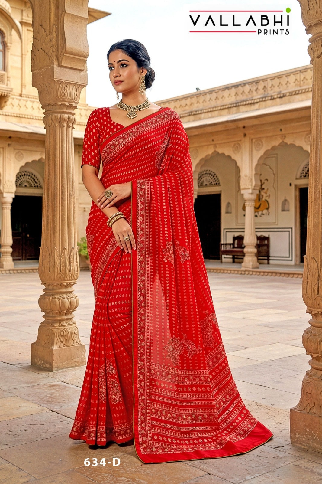 Ratnajyoti Vol 28 Vallabhi Prints Moss Georgette Sarees Exporter Ahmedabad