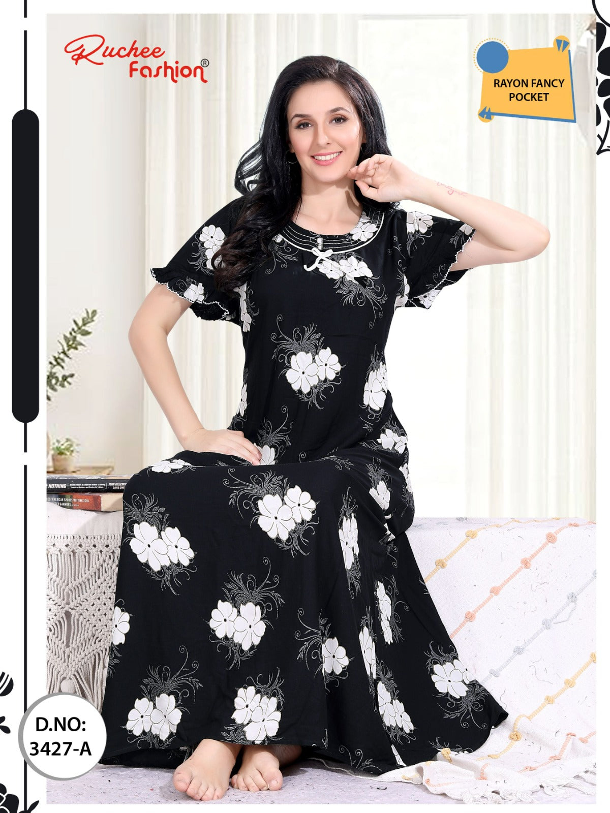 Rayon 0807 Ruchee Fashion Night Gowns Supplier