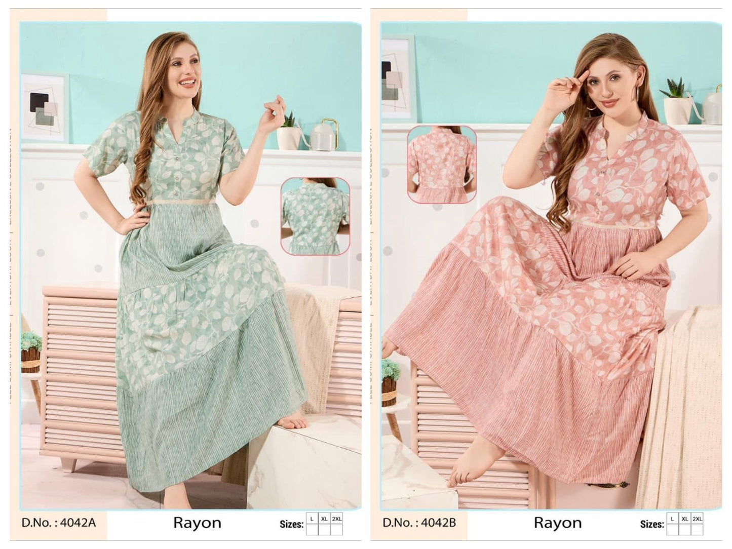 Rayon 2709 Faith Lady Night Gowns Exporter Gujarat