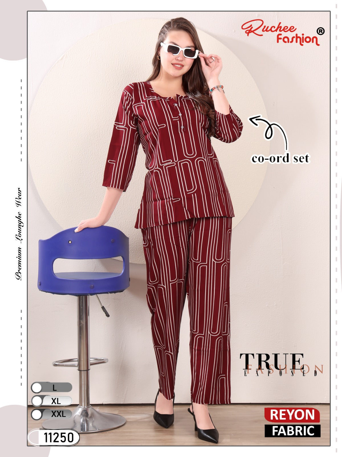 Rayon 300125 Ruchee Fashion Co Ord Set Exporter Ahmedabad