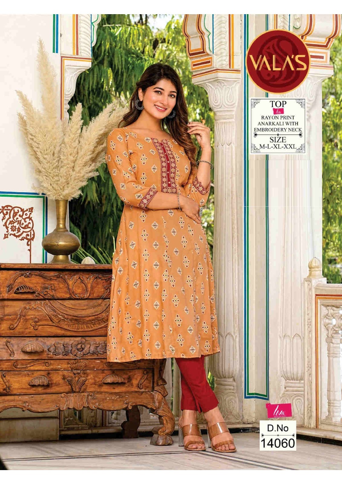 Rayon Embroidered-2206 Valas Anarkali Kurtis Wholesale Price